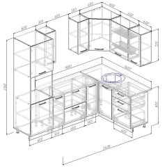 Кухонный гарнитур угловой Бланка 2400х1600 (Стол. 26мм) в Приобье - priobie.mebel24.online | фото 3