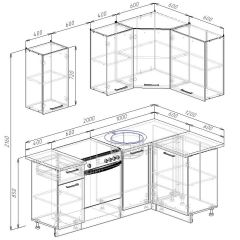 Кухонный гарнитур угловой Гарда 2000х1200 (Стол. 26мм) в Приобье - priobie.mebel24.online | фото 2