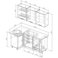 Кухонный гарнитур угловой Пайн 1000х1800 (Стол. 26мм) в Приобье - priobie.mebel24.online | фото 2