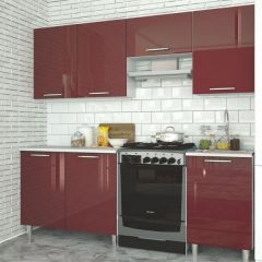 Модульная кухня Танго бордо в Приобье - priobie.mebel24.online | фото