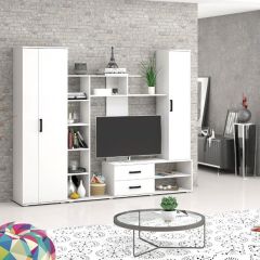 Шкаф Торонто (Белый текстурный) в Приобье - priobie.mebel24.online | фото 2