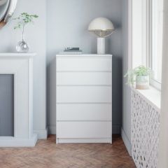 МОРИ МК 700.5 Комод (белый) в Приобье - priobie.mebel24.online | фото