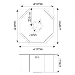 Мойка D400BR Octavia MELANA Profline 1,2/200 БРОНЗА врезная фигурная D400BR в Приобье - priobie.mebel24.online | фото 3