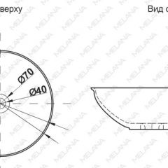 Накладная раковина melana mln-t4029-b15 в Приобье - priobie.mebel24.online | фото 2