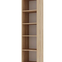 ИТАЛИЯ П-400 Пенал 2 дв. (Дуб сонома/Белый глянец) в Приобье - priobie.mebel24.online | фото 2