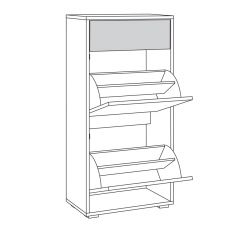 Прихожая Куба (модульная) Дуб Сонома/Белый премиум в Приобье - priobie.mebel24.online | фото 7