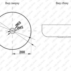 Раковина 400G Lake MELANA Profline ЗОЛОТО накладная круглая с донным клапаном 400G в Приобье - priobie.mebel24.online | фото 2