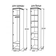 Шкаф 1-но дверный для белья Ольга-13 в Приобье - priobie.mebel24.online | фото 2