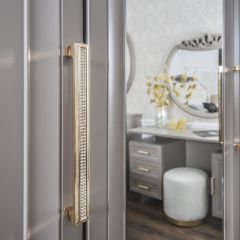 Шкаф 4-х ств с зеркалами Мокко (серый камень) в Приобье - priobie.mebel24.online | фото 3