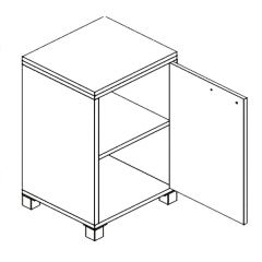 Шкаф для документов "Лауреат" (левый/правый) Л.Ш-1 в Приобье - priobie.mebel24.online | фото 2