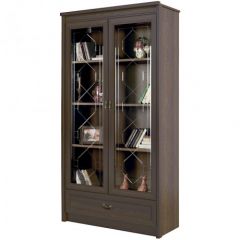 Шкаф для книг №667 "Флоренция" Дуб оксфорд в Приобье - priobie.mebel24.online | фото