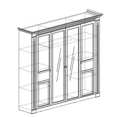 Шкаф для одежды 4-дверный №203 "Лючия" Дуб оксфорд в Приобье - priobie.mebel24.online | фото 2