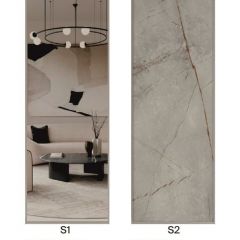 Шкаф-купе 1300 серии SILVER S1+S1+B2+PL2 (2 ящика+1 штанга+1 полка) профиль «Серебро» в Приобье - priobie.mebel24.online | фото 7