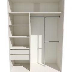 Шкаф-купе 1400 серии SOFT D8+D2+B2+PL4 (2 ящика+F обр.штанга) профиль «Графит» в Приобье - priobie.mebel24.online | фото 2