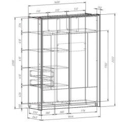 Шкаф-купе 1600 с плитой 22 мм ЛИБЕРТИ в Приобье - priobie.mebel24.online | фото 4