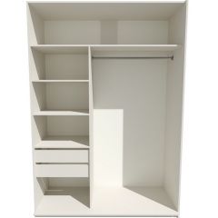 Шкаф-купе 1800 серии SOFT D1+D3+B2+PL1 (2 ящика+1штанга) профиль «Графит» в Приобье - priobie.mebel24.online | фото 2