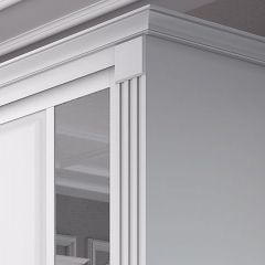 Шкаф-купе 2150 серии NEW CLASSIC K6Z+K1+K6+B22+PL2(по 2 ящика лев/прав+1 штанга+1 полка) профиль «Капучино» в Приобье - priobie.mebel24.online | фото 4