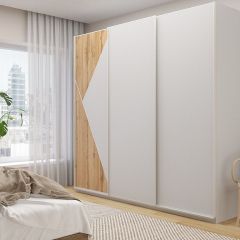 Шкаф-купе 2400 серии SOFT D7+D3+D3+B22+PL4 (по 2 ящика лев/прав+2штанги) профиль «Капучино» в Приобье - priobie.mebel24.online | фото 5