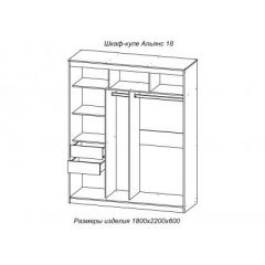 АЛЬЯНС 18 Шкаф-купе + комплект зеркал №4 в Приобье - priobie.mebel24.online | фото 3