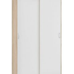 Шкаф-купе Бассо 1.0 (Дуб Сонома/Белый) 2 двери ЛДСП в Приобье - priobie.mebel24.online | фото