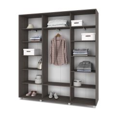 МАРТИН Шкаф-купе с зеркалами Анкор темный (2000*450) М403 в Приобье - priobie.mebel24.online | фото 2
