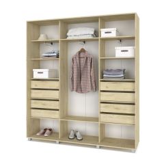 МАРТИН Шкаф-купе с зеркалами Ирландский дуб (2000*450) М403 в Приобье - priobie.mebel24.online | фото 4