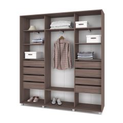 МАРТИН Шкаф-купе с зеркалами Шимо темный (2000*450) М403 в Приобье - priobie.mebel24.online | фото 4