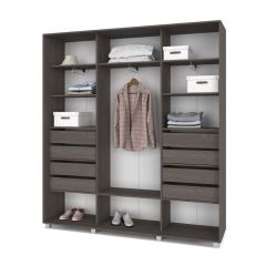 МАРТИН Шкаф-купе с зеркалом Анкор темный (2200*450) М422 в Приобье - priobie.mebel24.online | фото 4