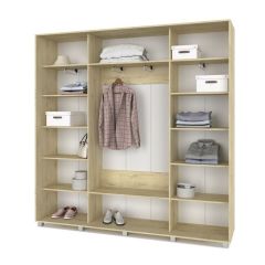 МАРТИН Шкаф-купе с зеркалом Ирландский дуб (2200*450) М422 в Приобье - priobie.mebel24.online | фото 2