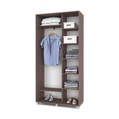 РОЛАНД Шкаф-купе с зеркалами Шимо темный (450*1100) Р413 в Приобье - priobie.mebel24.online | фото 3