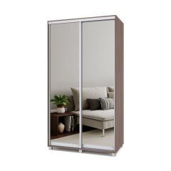 РОЛАНД Шкаф-купе с зеркалами Шимо темный (450*1200) Р423 в Приобье - priobie.mebel24.online | фото 2