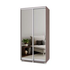 РОЛАНД Шкаф-купе с зеркалами Шимо темный (600*1100) Р613 в Приобье - priobie.mebel24.online | фото
