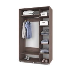 РОЛАНД Шкаф-купе с зеркалами Шимо темный (600*1400) Р643 в Приобье - priobie.mebel24.online | фото 2