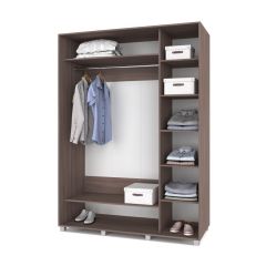 РОЛАНД Шкаф-купе с зеркалами Шимо темный (600*1800) Р683 в Приобье - priobie.mebel24.online | фото 2