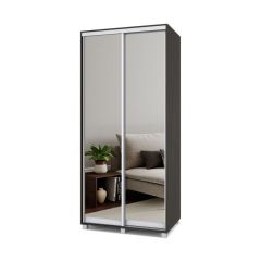 РОЛАНД Шкаф-купе с зеркалами Венге (600*1000) Р603 в Приобье - priobie.mebel24.online | фото