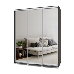 РОЛАНД Шкаф-купе с зеркалами Венге (600*1800) Р683 в Приобье - priobie.mebel24.online | фото