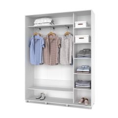 РОЛАНД Шкаф-купе с зеркалом Анкор светлый (450*1700) Р472 в Приобье - priobie.mebel24.online | фото 3