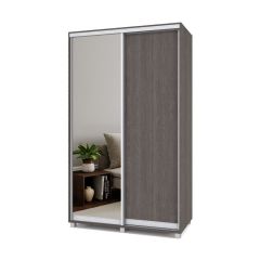 РОЛАНД Шкаф-купе с зеркалом Анкор темный (450*1300) Р432 в Приобье - priobie.mebel24.online | фото 1