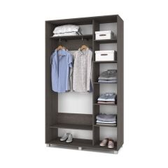 РОЛАНД Шкаф-купе с зеркалом Анкор темный (450*1300) Р432 в Приобье - priobie.mebel24.online | фото 3