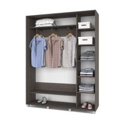 РОЛАНД Шкаф-купе с зеркалом Анкор темный (450*1700) Р472 в Приобье - priobie.mebel24.online | фото 3