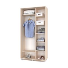 РОЛАНД Шкаф-купе с зеркалом Млечный дуб (450*1100) Р412 в Приобье - priobie.mebel24.online | фото 3
