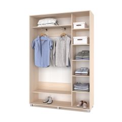 РОЛАНД Шкаф-купе с зеркалом Млечный дуб (450*1500) Р452 в Приобье - priobie.mebel24.online | фото 3
