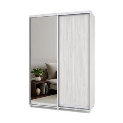 РОЛАНД Шкаф-купе с зеркалом Шимо светлый (450*1500) Р452 в Приобье - priobie.mebel24.online | фото 2