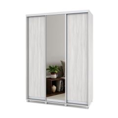 РОЛАНД Шкаф-купе с зеркалом Шимо светлый (450*1600) Р462 в Приобье - priobie.mebel24.online | фото 2