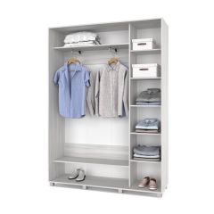 РОЛАНД Шкаф-купе с зеркалом Шимо светлый (450*1600) Р462 в Приобье - priobie.mebel24.online | фото 3