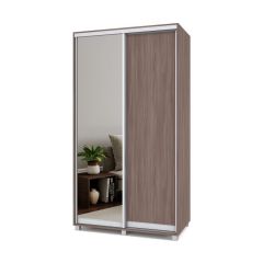 РОЛАНД Шкаф-купе с зеркалом Шимо темный (450*1200) Р422 в Приобье - priobie.mebel24.online | фото 2