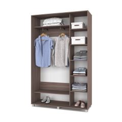 РОЛАНД Шкаф-купе с зеркалом Шимо темный (450*1400) Р442 в Приобье - priobie.mebel24.online | фото 3