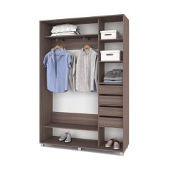 РОЛАНД Шкаф-купе с зеркалом Шимо темный (450*1400) Р442 в Приобье - priobie.mebel24.online | фото 5