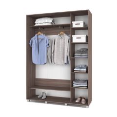 РОЛАНД Шкаф-купе с зеркалом Шимо темный (450*1600) Р462 в Приобье - priobie.mebel24.online | фото 3
