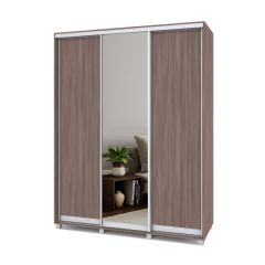 РОЛАНД Шкаф-купе с зеркалом Шимо темный (450*1700) Р472 в Приобье - priobie.mebel24.online | фото